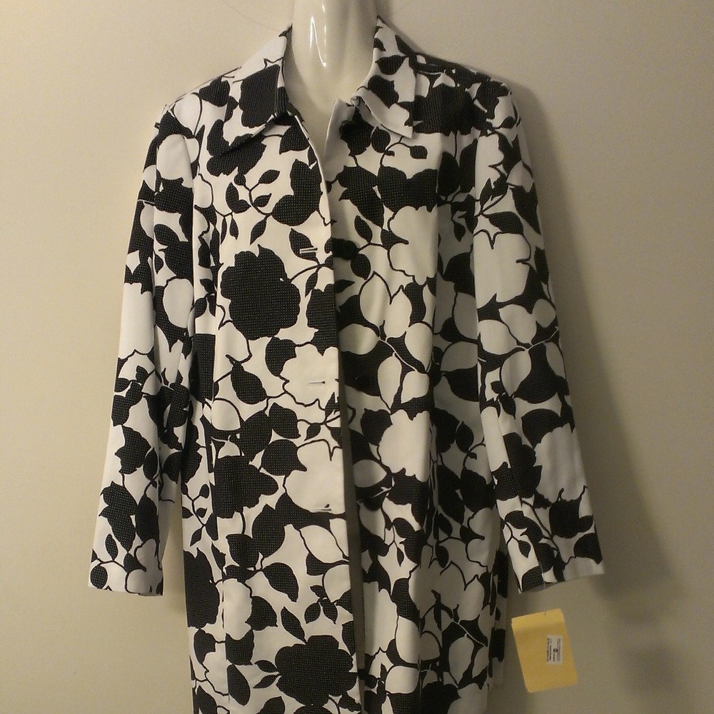 NORDSTROM STUDIO 121 COAT BLACK & WHITE $275